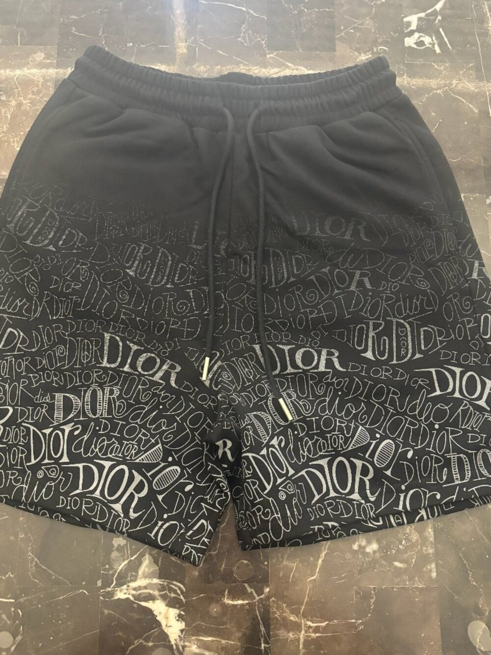 Black  and white dior shorts